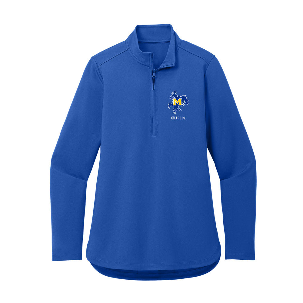 McNeese State - NCAA Football : Cohen Charles - Women's Premium Quarter Zip Jacket-0