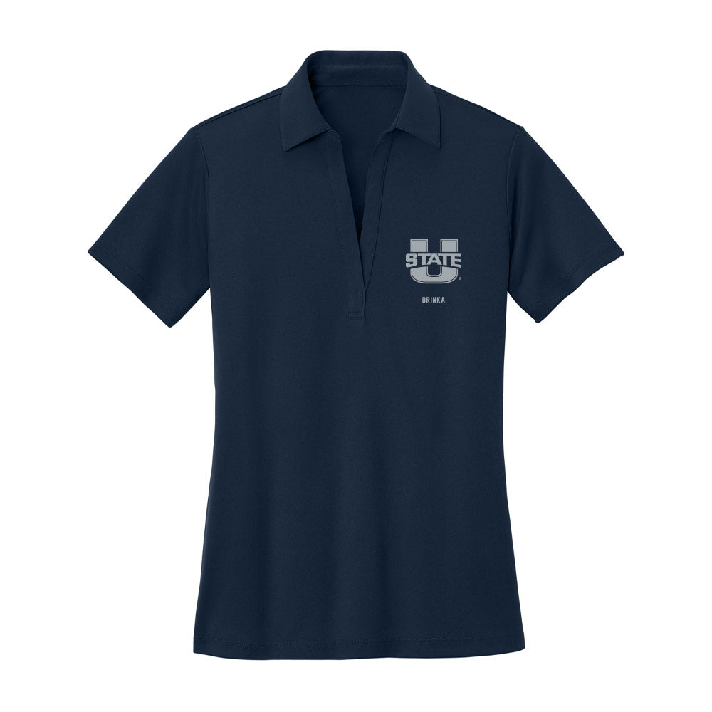 Utah State - NCAA Softball : Emmalyn Brinka - Women's Activewear Polo Shirt-0
