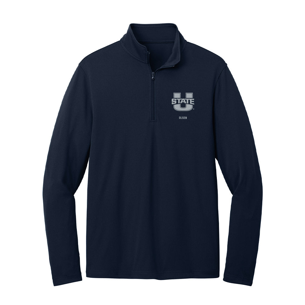 Utah State - NCAA Football : Ty Olsen - Lightweight Quarter Zip Jacket-0