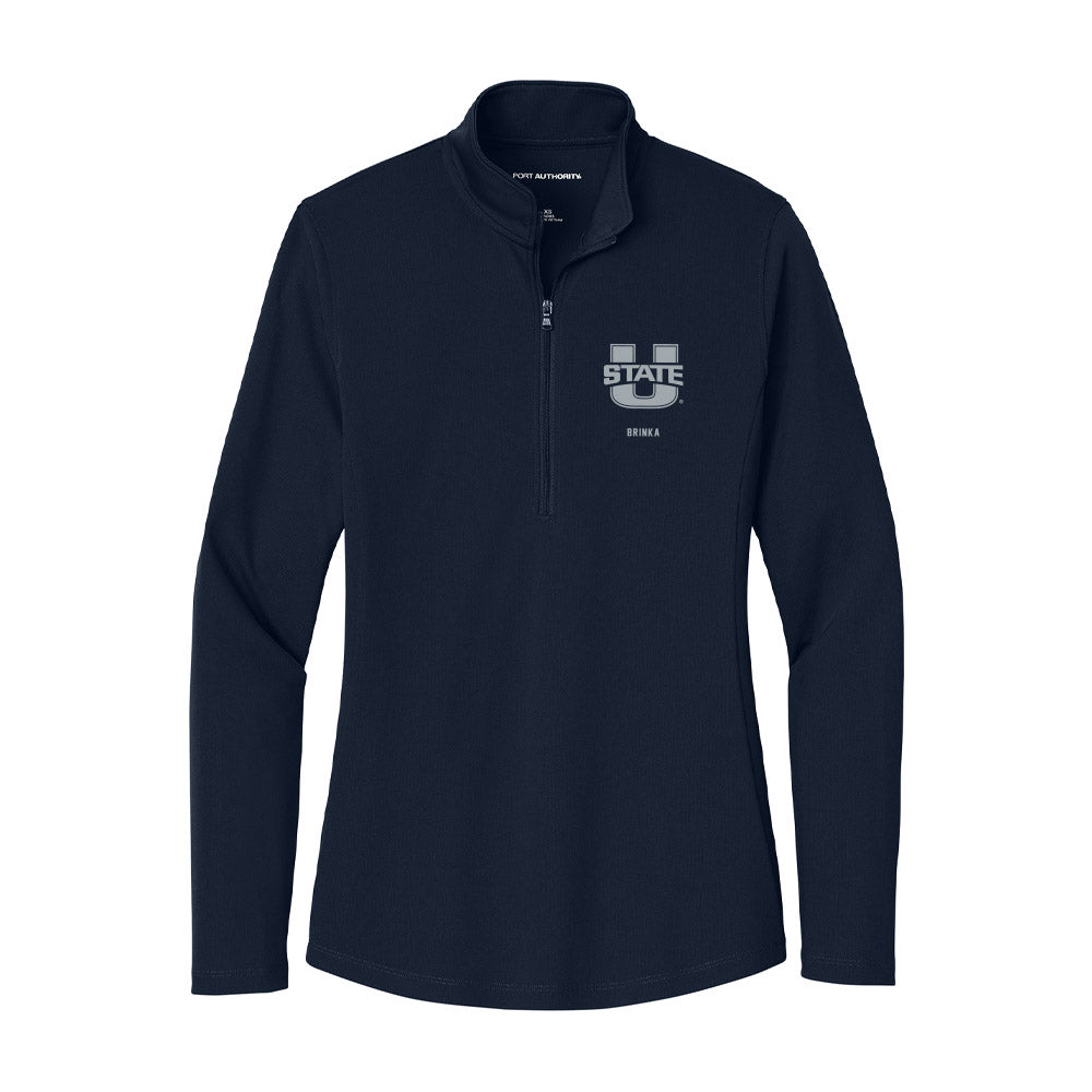 Utah State - NCAA Softball : Emmalyn Brinka - Women's Lightweight Quarter Zip Jacket-0