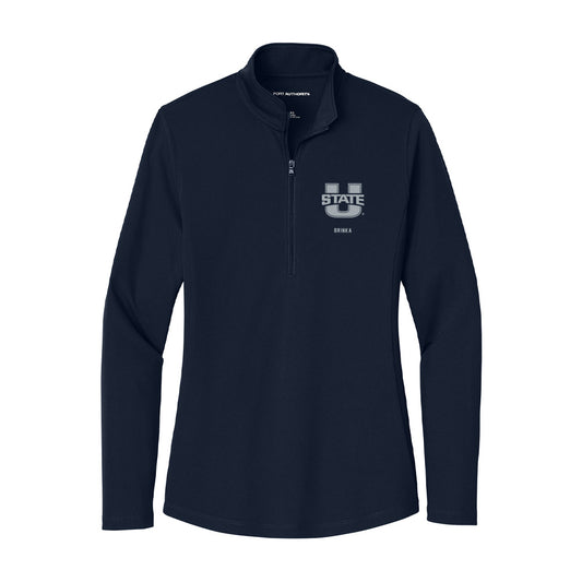 Utah State - NCAA Softball : Emmalyn Brinka - Women's Lightweight Quarter Zip Jacket-0