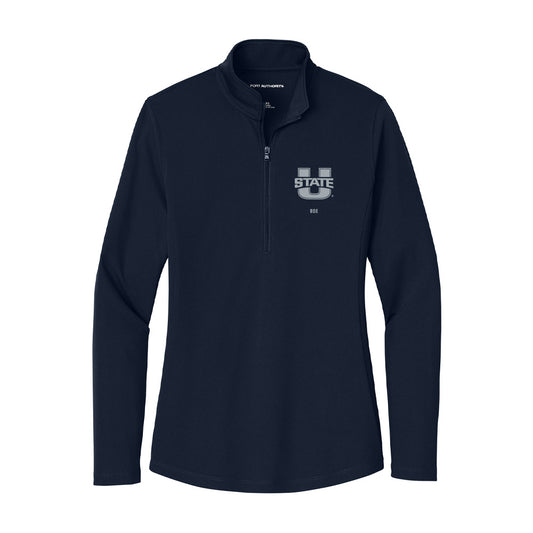 Utah State - NCAA Men's Basketball : Brayden Boe - Women's Lightweight Quarter Zip Jacket-0