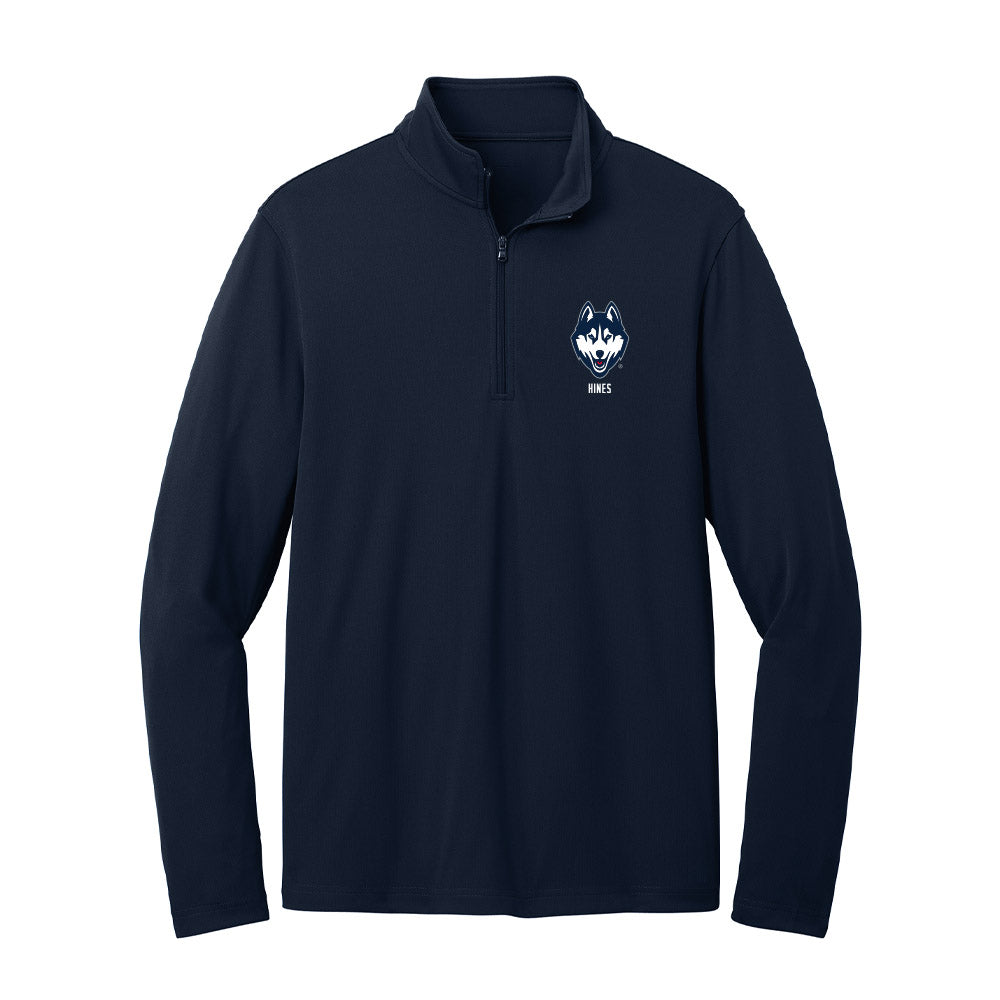 UConn - NCAA Men's Basketball : Na'Jai Hines - Lightweight Quarter Zip Jacket-0