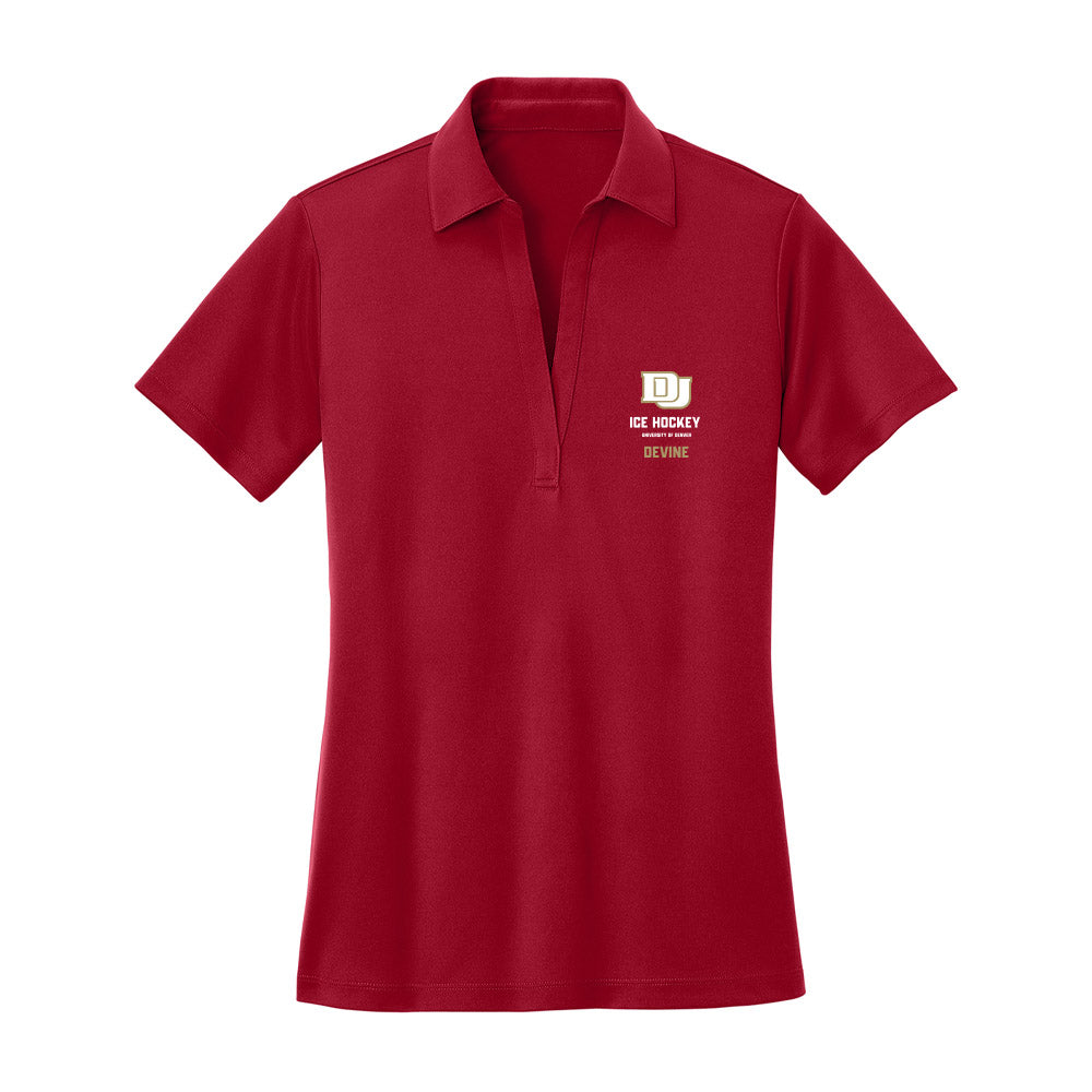 DU - NCAA Men's Ice Hockey : Jack Devine - Women's Activewear Polo Shirt-0