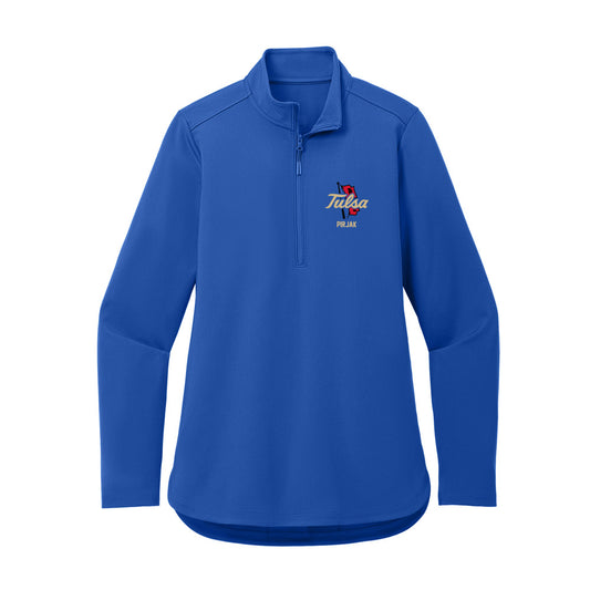 Tulsa - NCAA Women's Basketball : Gina Nikola Pirjak - Women's Premium Quarter Zip Jacket-0