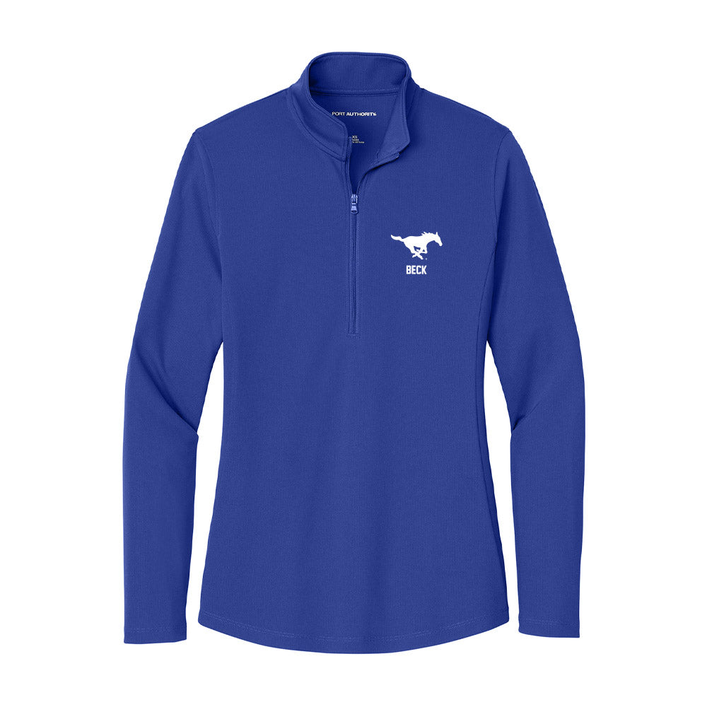 SMU - NCAA Women's Soccer : Kamiya Beck - Women's Lightweight Quarter Zip Jacket-0