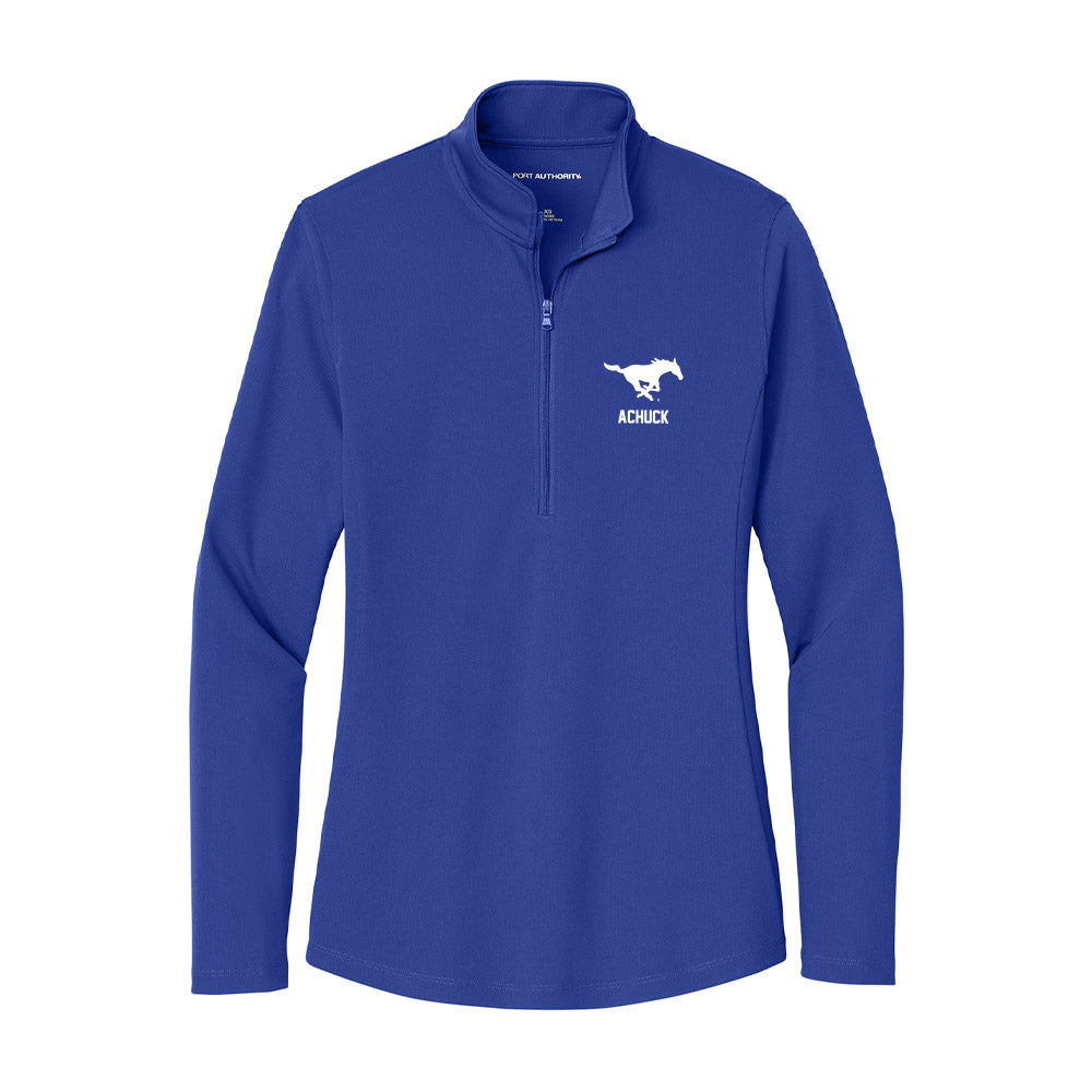 SMU - NCAA Equestrian : Greenley Achuck - Women's Lightweight Quarter Zip Jacket-0