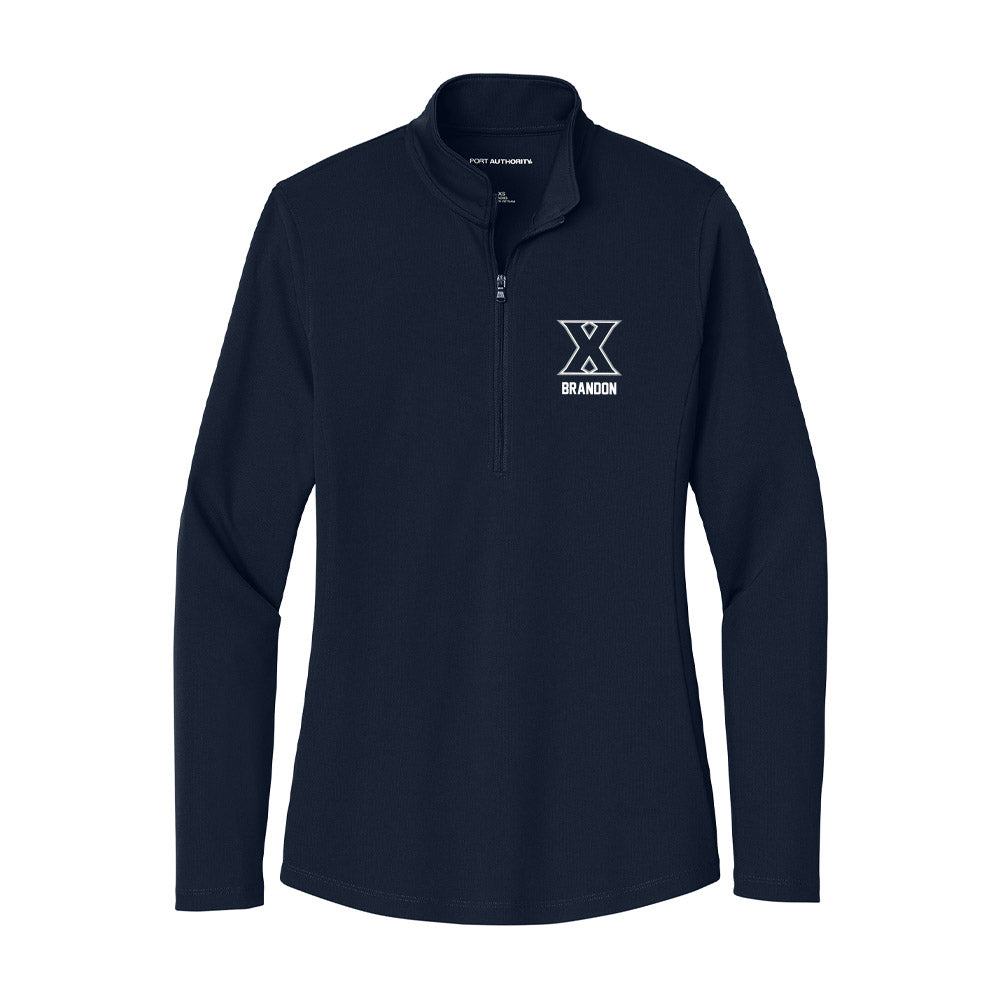 Xavier - NCAA Women's Lacrosse : Jada Brandon - Women's Lightweight Quarter Zip Jacket-0