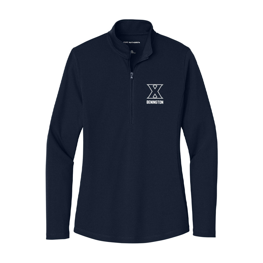 Xavier - NCAA Men's Swimming & Diving : Patrick Benington - Women's Lightweight Quarter Zip Jacket-0