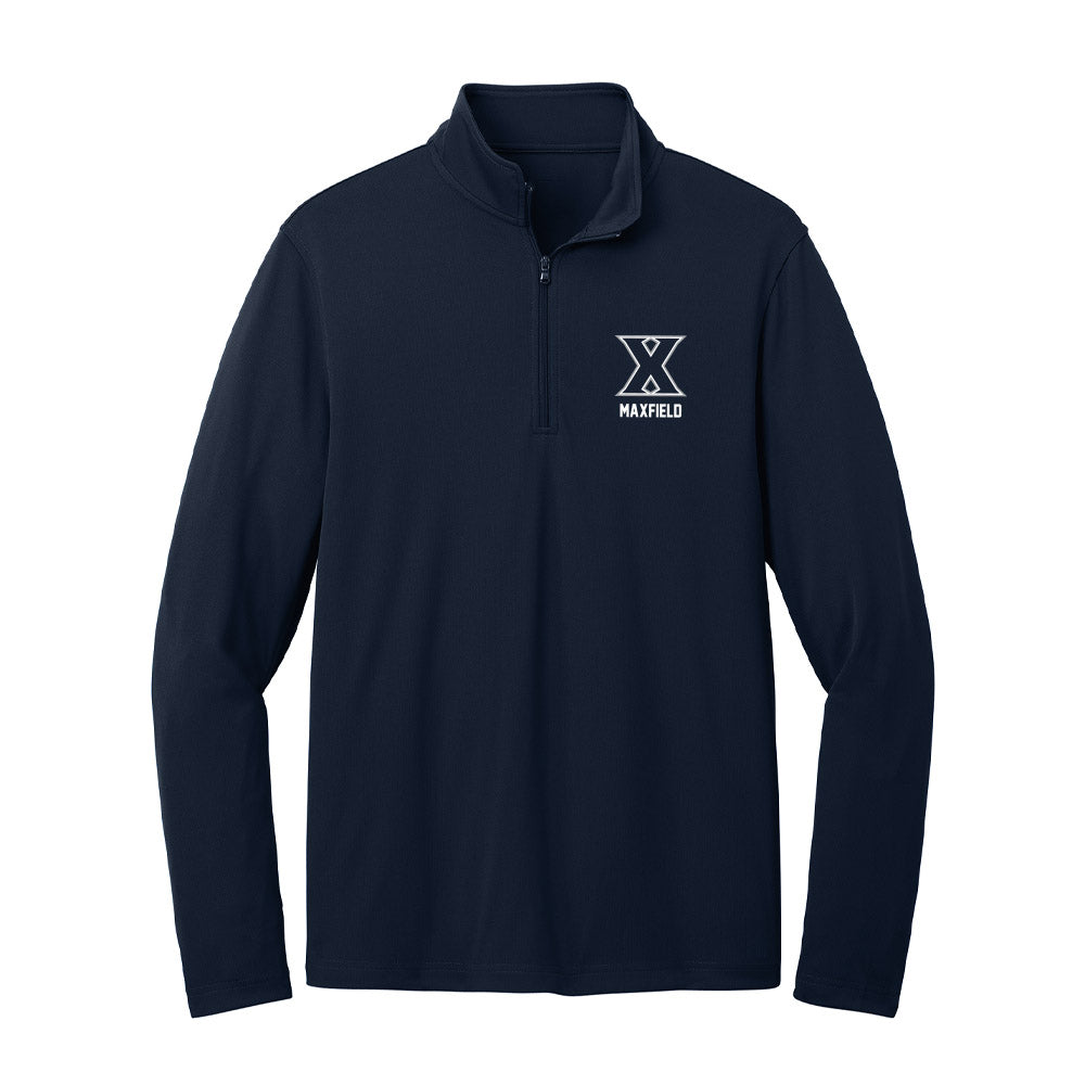 Xavier - NCAA Women's Swimming & Diving : Ella Maxfield - Lightweight Quarter Zip Jacket-0