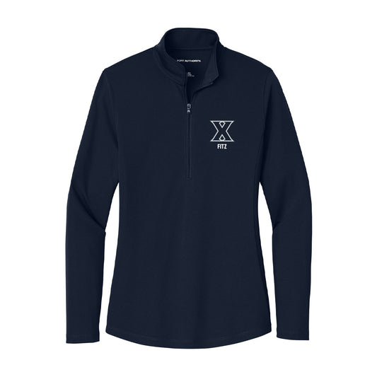 Xavier - NCAA Baseball : Jonathan Fitz - Women's Lightweight Quarter Zip Jacket-0