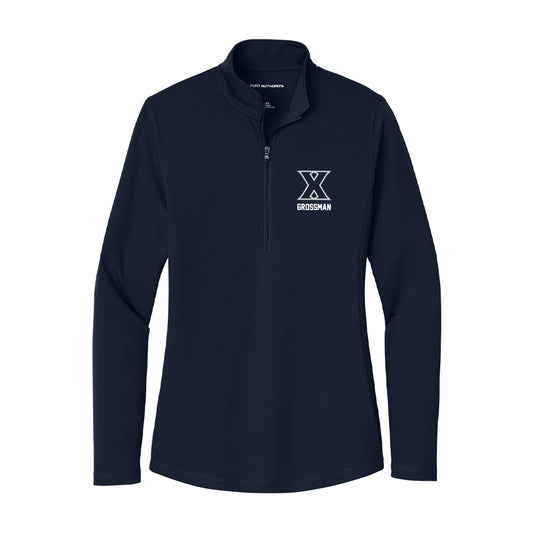 Xavier - NCAA Men's Tennis : Lukas Grossman - Women's Lightweight Quarter Zip Jacket-0
