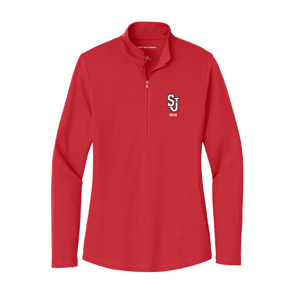 St. Johns - NCAA Women's Volleyball : Katianna Mejia - Women's Lightweight Quarter Zip Jacket-0