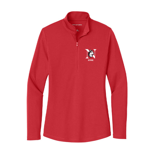 Northeastern - NCAA Men's Basketball : Jovan Icitovic - Women's Lightweight Quarter Zip Jacket-0