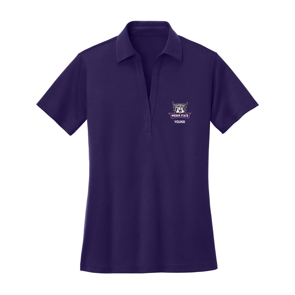 Weber - NCAA Football : Robert Young - Women's Activewear Polo Shirt-0