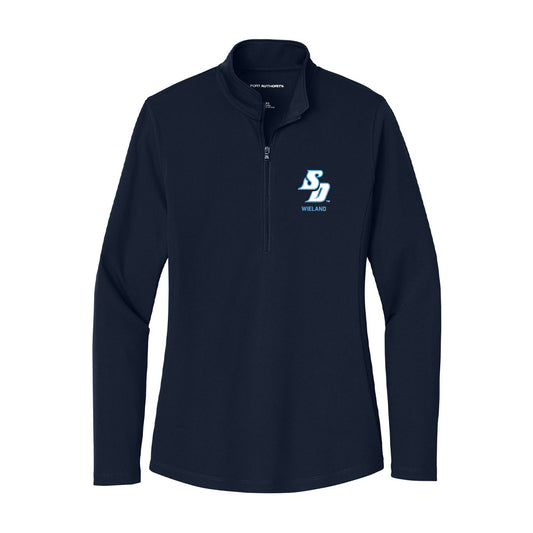 San Diego - NCAA Men's Tennis : Luc Wieland - Women's Lightweight Quarter Zip Jacket-0