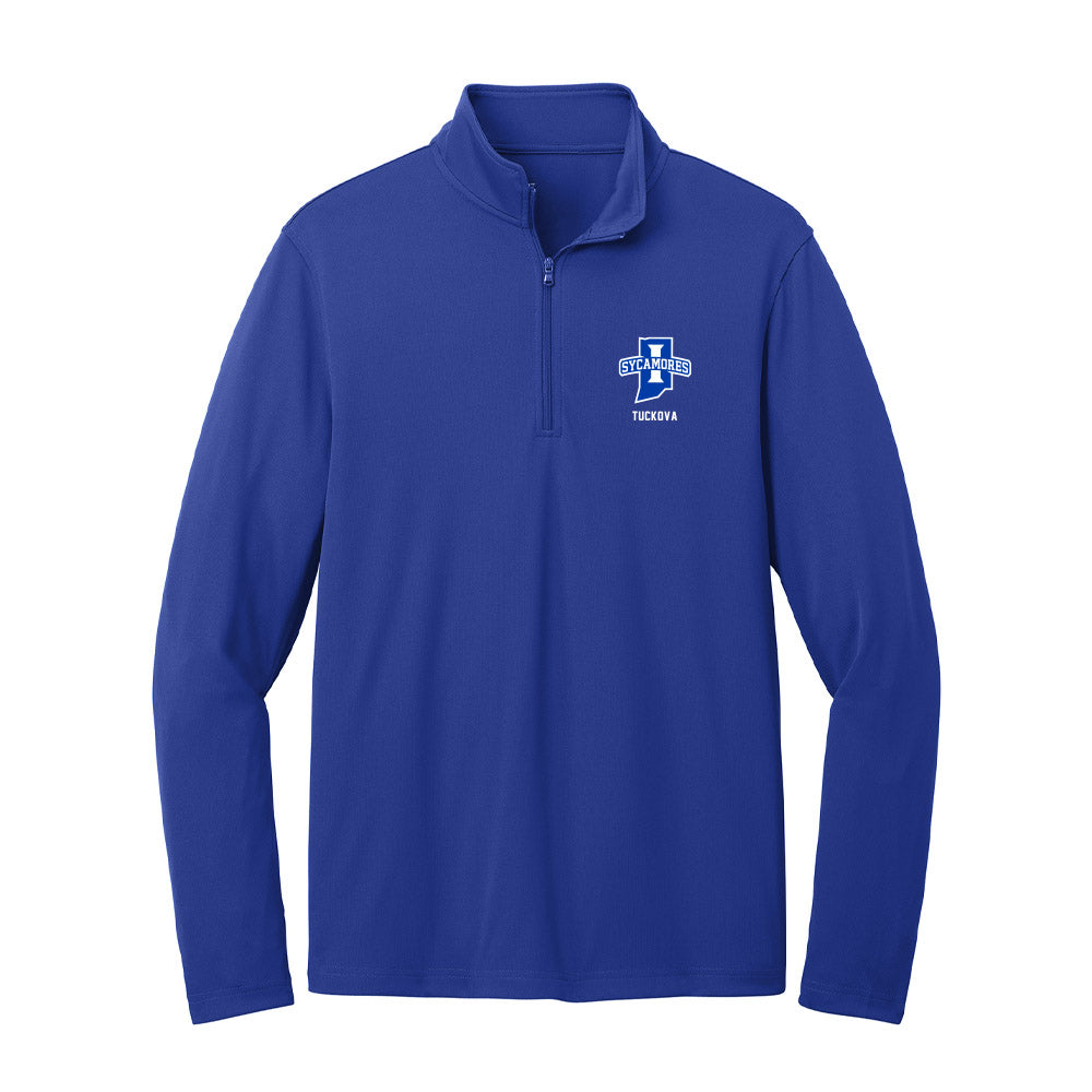 Indiana State - NCAA Women's Soccer : Dasha Tuckova - Lightweight Quarter Zip Jacket-0