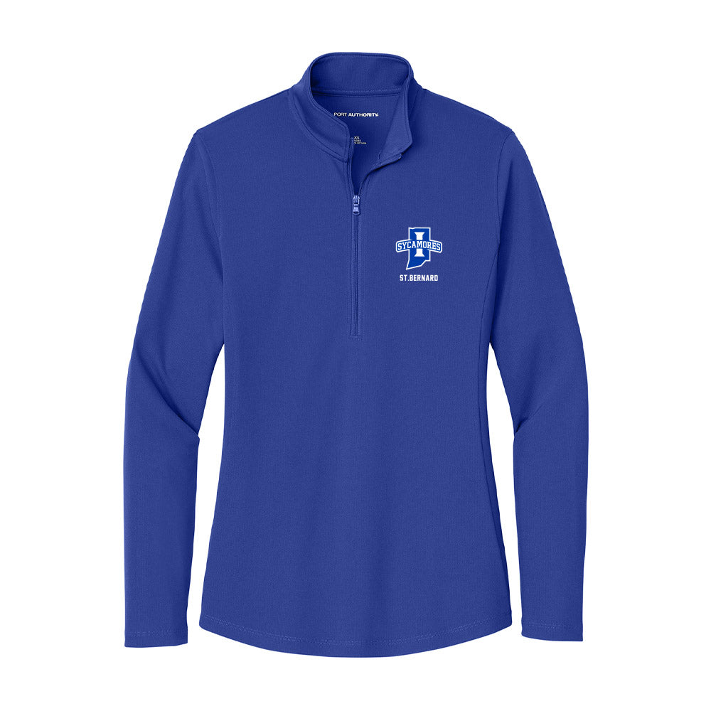 Indiana State - NCAA Men's Basketball : Enel St.bernard - Women's Lightweight Quarter Zip Jacket-0