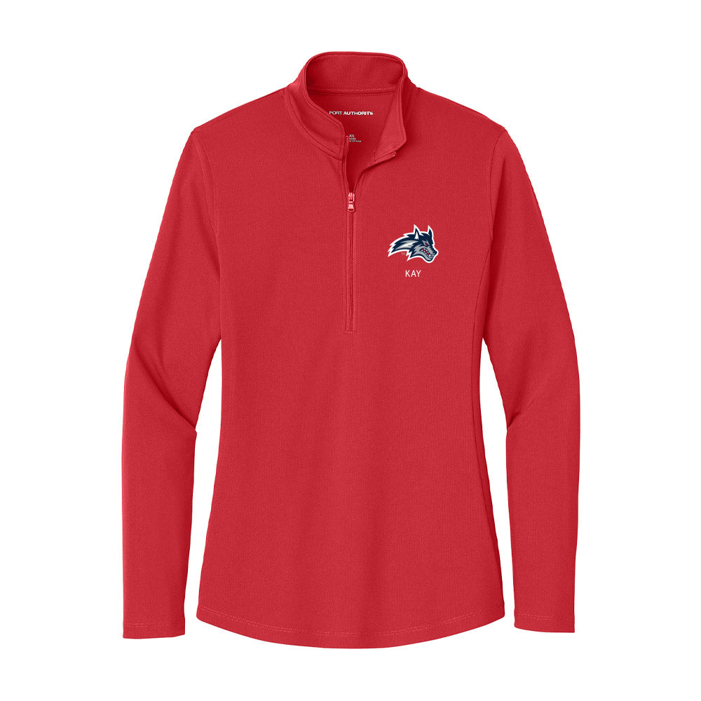 Stony Brook - NCAA Baseball : Evan Kay - Women's Lightweight Quarter Zip Jacket-0