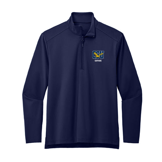 Coppin State - NCAA Men's Basketball : Tafara Gapare - Premium Quarter Zip Jacket-0