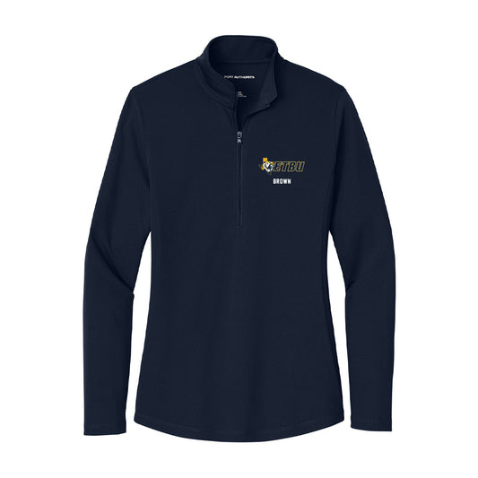 ETBU - NCAA Men's Basketball : Kendric Brown - Women's Lightweight Quarter Zip Jacket-0