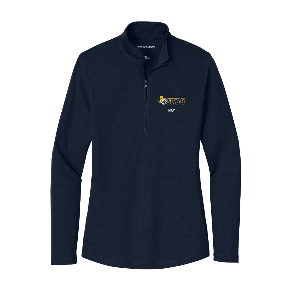 ETBU - NCAA Baseball : Carter May - Women's Lightweight Quarter Zip Jacket-0