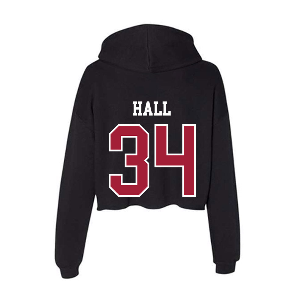 Alabama - NCAA Football : Zay Hall - Women's Crop Fleece Hoodie-1