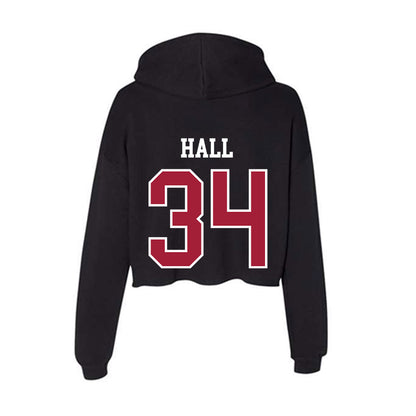 Alabama - NCAA Football : Zay Hall - Women's Crop Fleece Hoodie-1