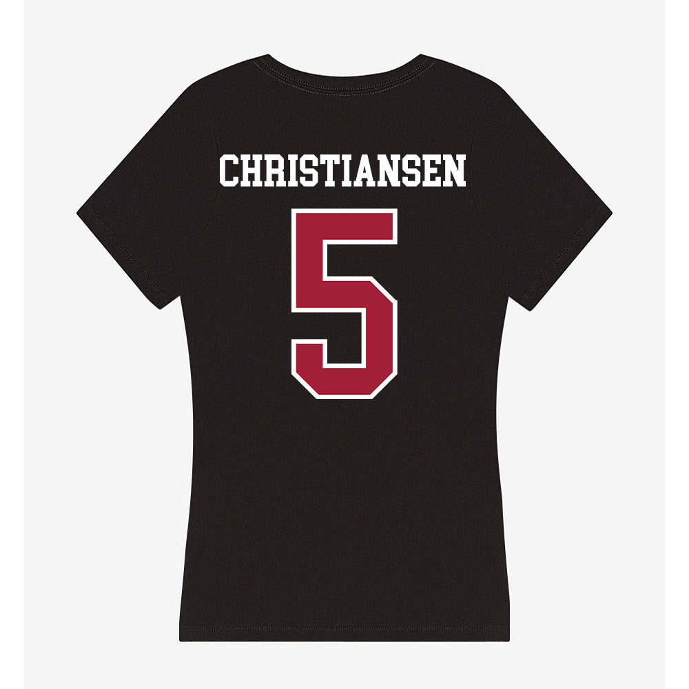 Alabama - NCAA Baseball : Sam Christiansen - Women's V-Neck T-Shirt-1
