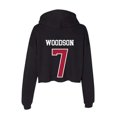 Alabama - NCAA Football : Caleb Woodson - Women's Crop Fleece Hoodie-1