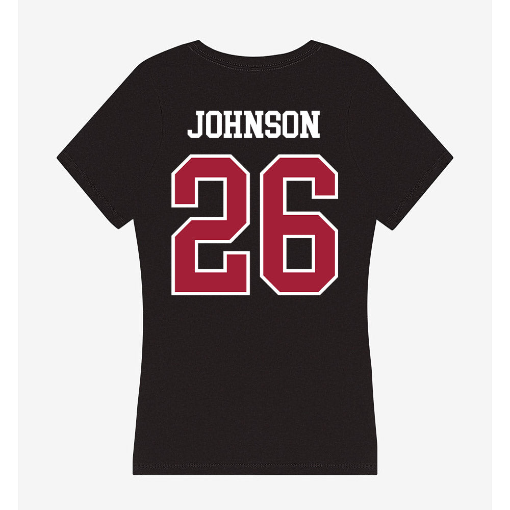 Alabama - NCAA Baseball : Zack Johnson - Women's V-Neck T-Shirt-1