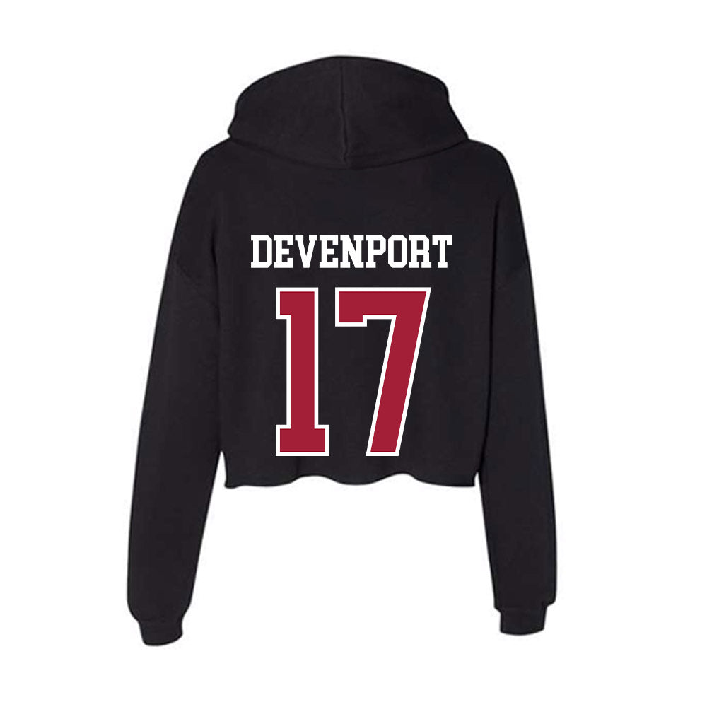Alabama - NCAA Baseball : Logen Devenport - Women's Crop Fleece Hoodie-1
