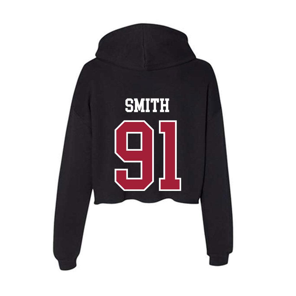 Alabama - NCAA Football : Caleb Smith - Women's Crop Fleece Hoodie-1