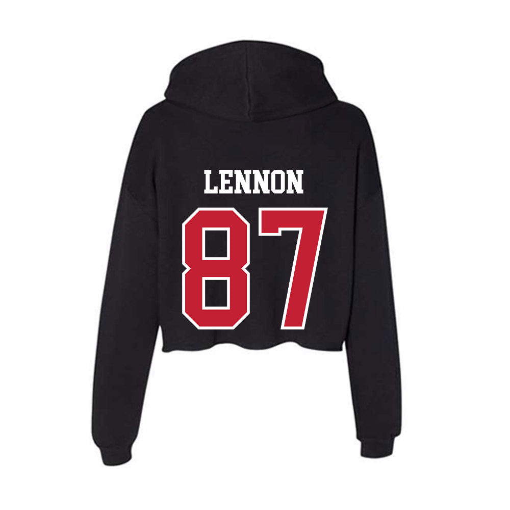 Ohio State - NCAA Football : Brody Lennon - Women's Crop Fleece Hoodie-1
