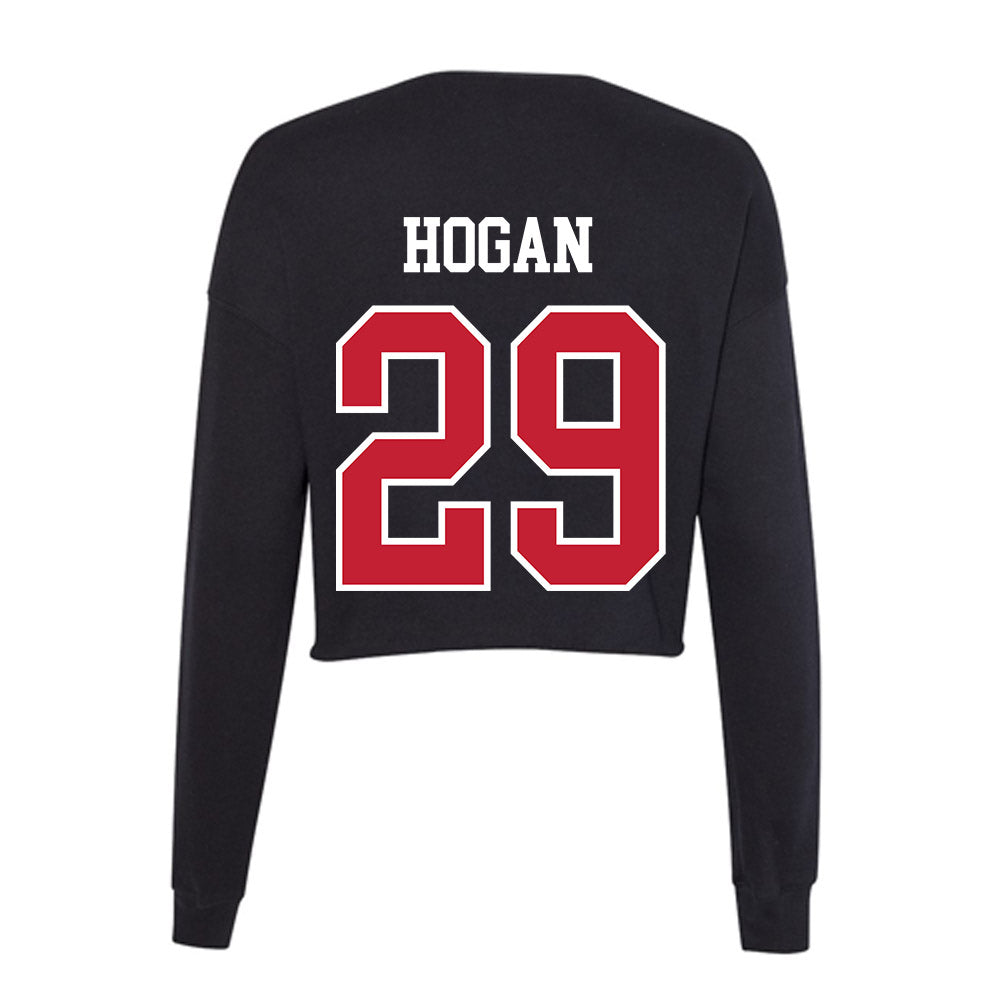 Ohio State - NCAA Men's Lacrosse : Christian Hogan - Women's Cropped Crew Fleece-1