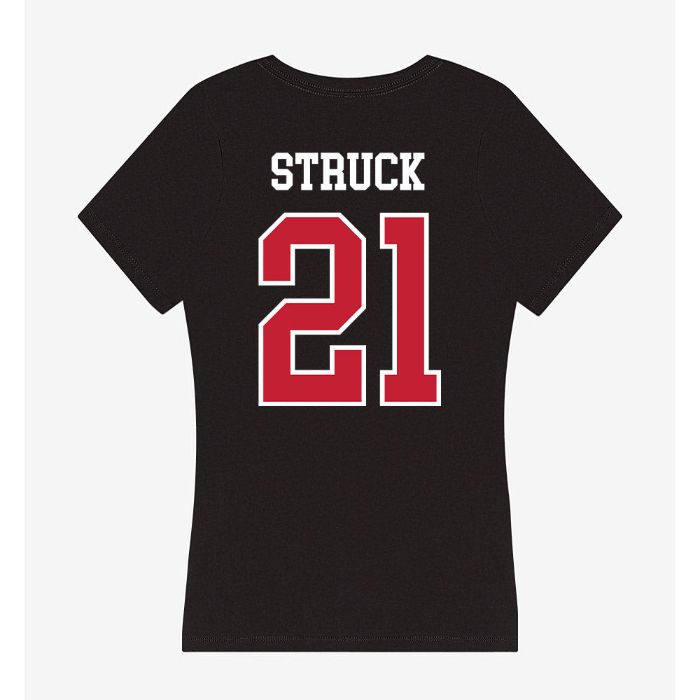 Ohio State - NCAA Men's Lacrosse : Jake Struck - Women's V-Neck T-Shirt-1