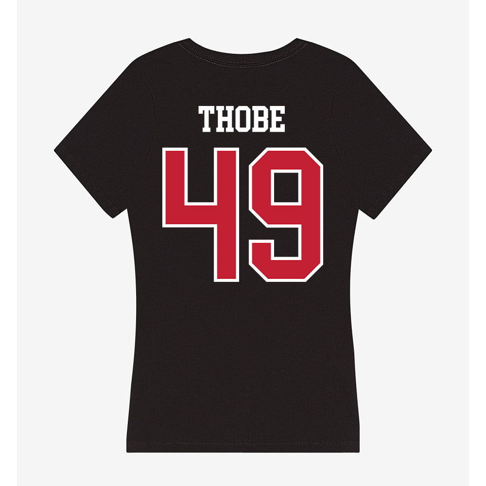 Ohio State - NCAA Football : Gavin Thobe - Women's V-Neck T-Shirt-1