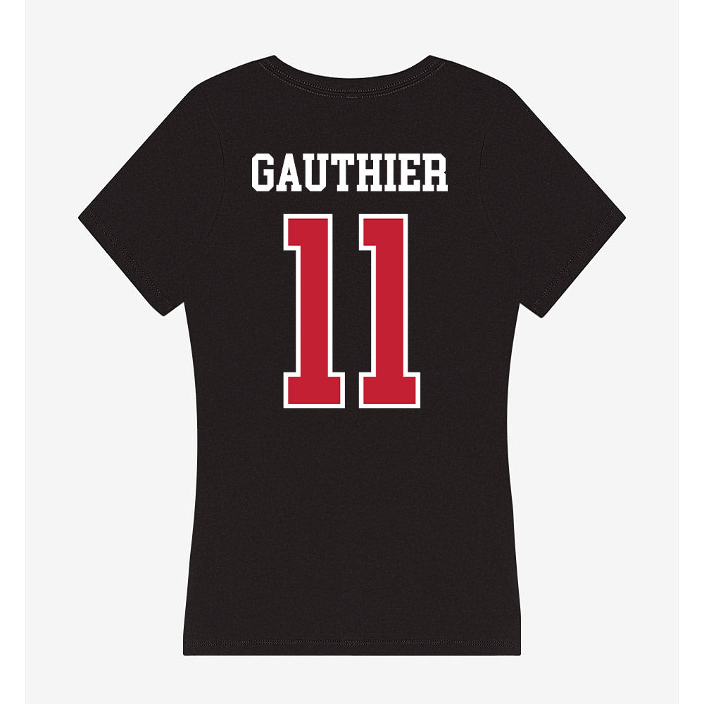 Ohio State - NCAA Women's Volleyball : Navea Gauthier - Women's V-Neck T-Shirt-1
