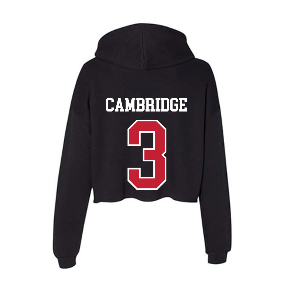 Ohio State - NCAA Women's Basketball : Kennedy Cambridge - Women's Crop Fleece Hooded Sweatshirt-1