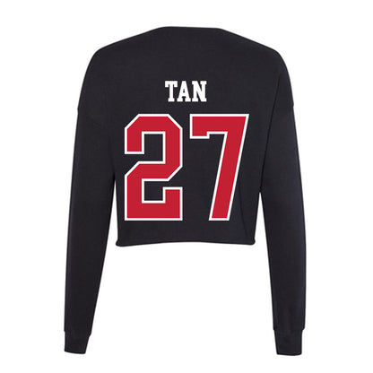 Ohio State - NCAA Women's Lacrosse : Bella Tan - Women's Cropped Crew Fleece-1