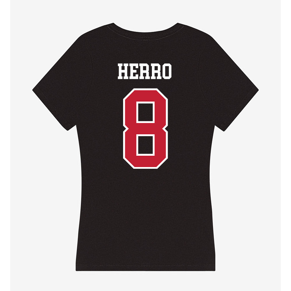 Ohio State - NCAA Men's Basketball : Myles Herro - Women's V-Neck T-Shirt-1