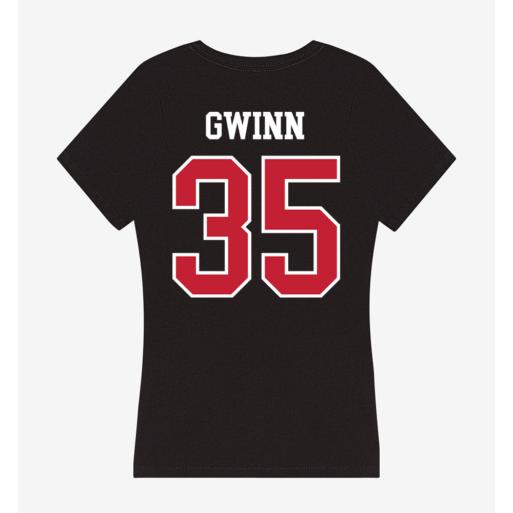 Ohio State - NCAA Football : Jaystin Gwinn - Women's V-Neck T-Shirt-1
