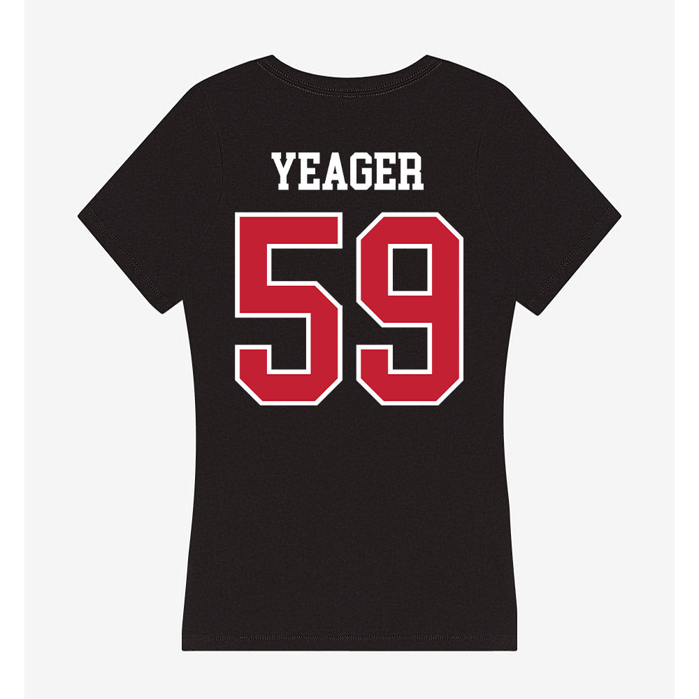 Ohio State - NCAA Football : Ashton Yeager - Women's V-Neck T-Shirt-1