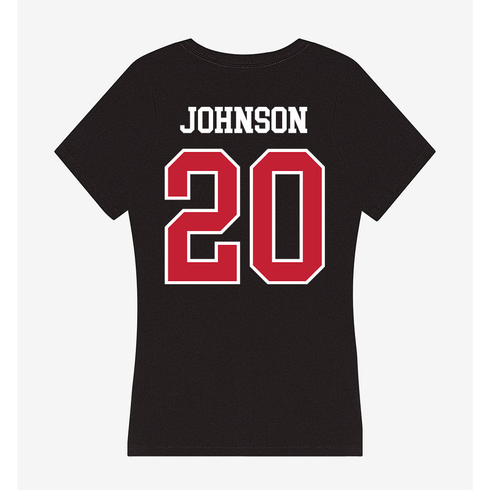 Ohio State - NCAA Football : Cincere Johnson - Women's V-Neck T-Shirt-1