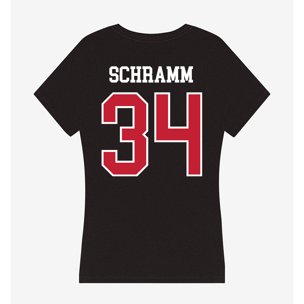 Ohio State - NCAA Football : Brennen Schramm - Women's V-Neck T-Shirt-1