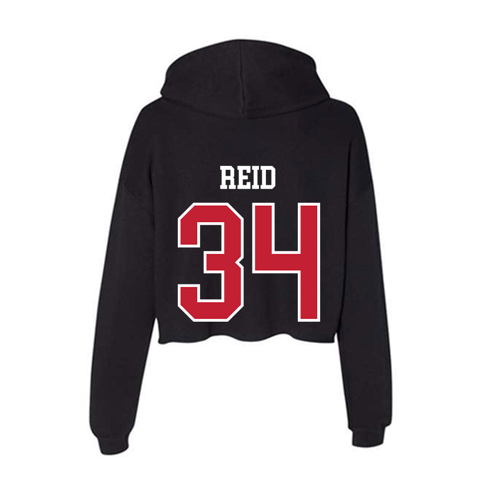 Ohio State - NCAA Baseball : CJ Reid - Women's Crop Fleece Hoodie-1