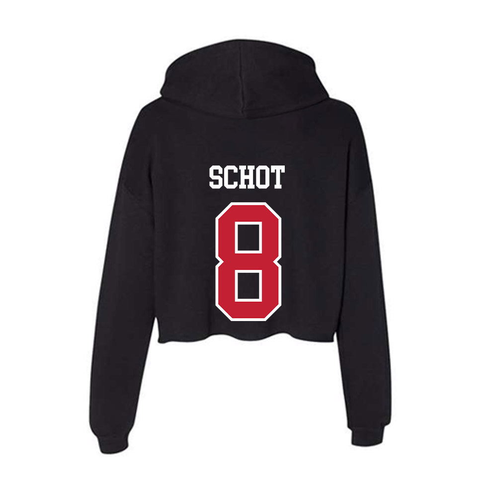 Ohio State - NCAA Women's Field Hockey : Senna Schot - Women's Crop Fleece Hooded Sweatshirt-1