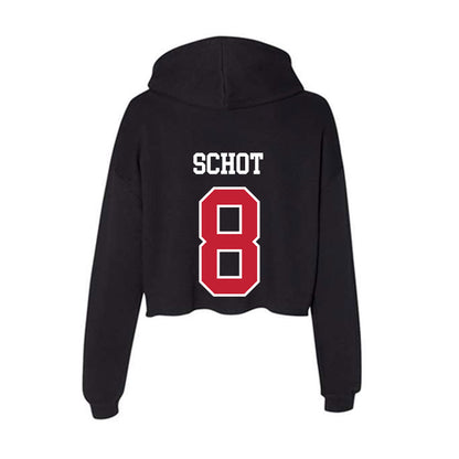 Ohio State - NCAA Women's Field Hockey : Senna Schot - Women's Crop Fleece Hooded Sweatshirt-1