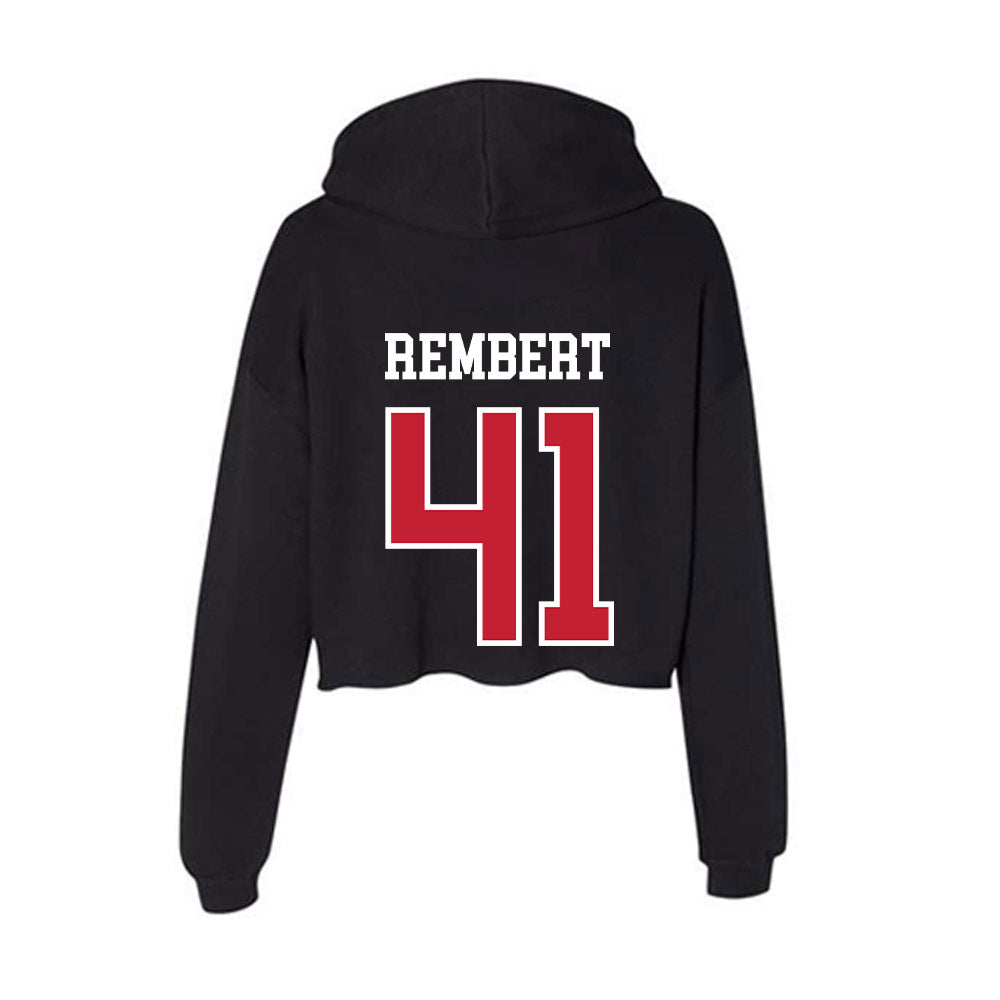 Ohio State - NCAA Football : Braxton Rembert - Women's Crop Fleece Hoodie-1