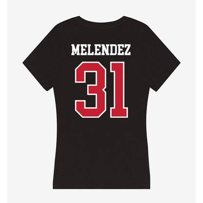 Ohio State - NCAA Men's Lacrosse : Russell Melendez - Women's V-Neck T-Shirt-1